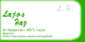 lajos haz business card